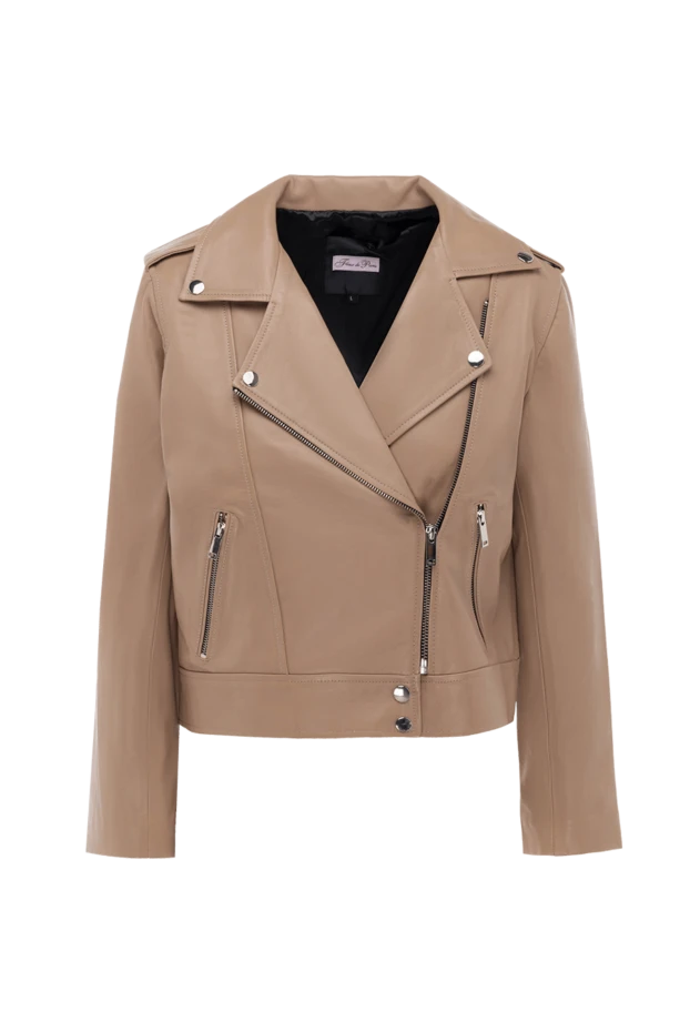 Fleur de Paris woman beige leather jacket for women купить с ценами и фото 173650 - photo 1