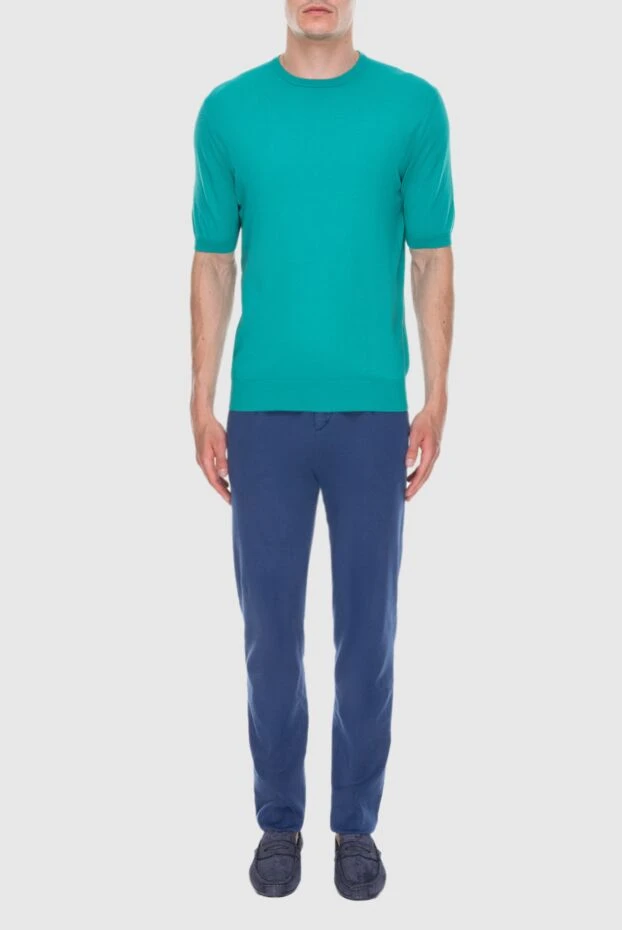 Kiton man blue from lyocell and elastane jeans for men 173651 - photo 2