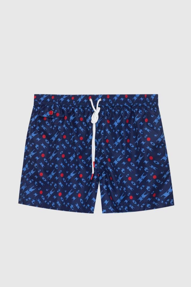 Kiton man blue polyester beach shorts for men 173654 - photo 1