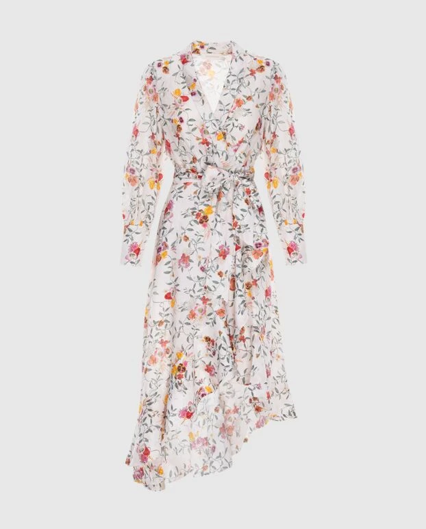 Zimmermann платье женское миди бежевое с цветочным принтом 173661 - фото 1