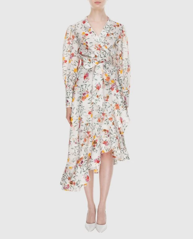 Zimmermann women's midi beige dress with floral print 173661 - photo 2