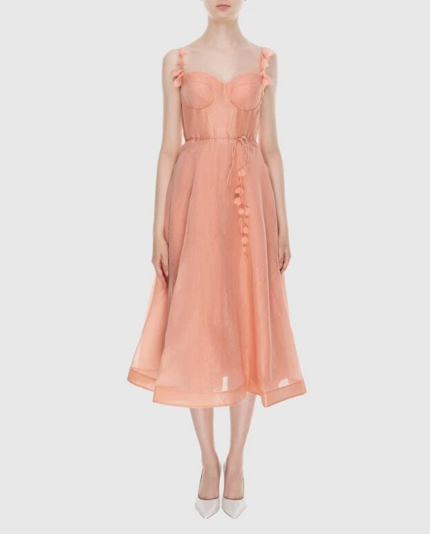 Zimmermann women's pink midi dress with corset top 173685 - photo 2