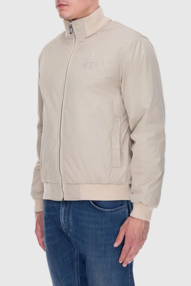 Billionaire бежевая куртка на молнии с воротником стойкой и трикотажной отделкой
 173688 - фото 3