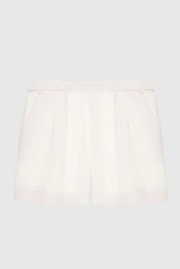 Loro Piana woman white linen shorts for women купить с ценами и фото 173702 - photo 1