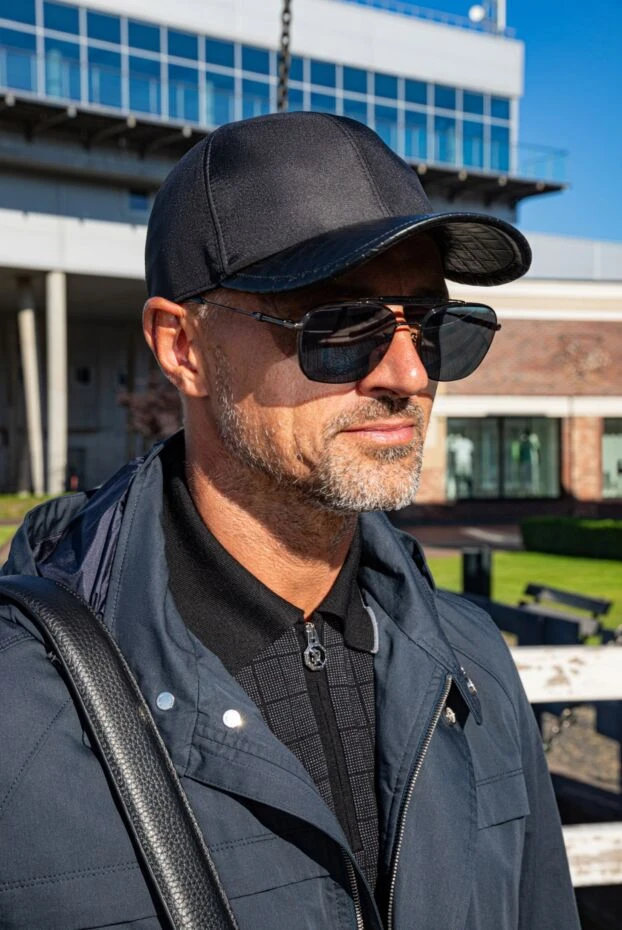 Stefano Ricci кепка из кожи аллигатора и шелка синяя мужская 173711 - фото 2