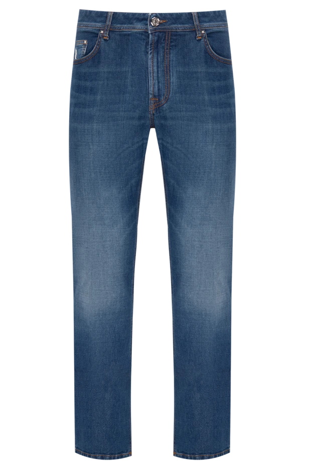 Stefano Ricci джинсы из хлопка синие мужские 173715 - фото 1