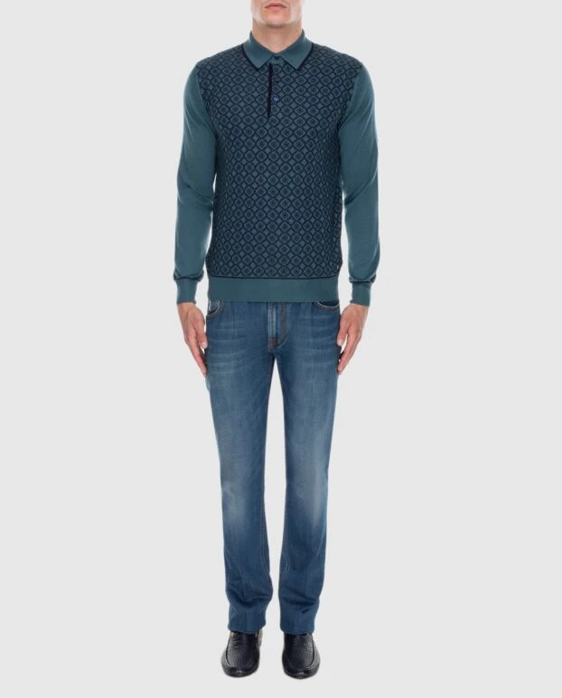 Stefano Ricci джинсы из хлопка синие мужские 173715 - фото 2