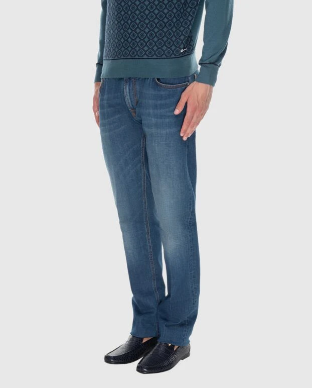 Stefano Ricci джинсы из хлопка синие мужские 173715 - фото 3