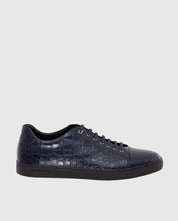 Blue alligator leather snickers for men - photo 1