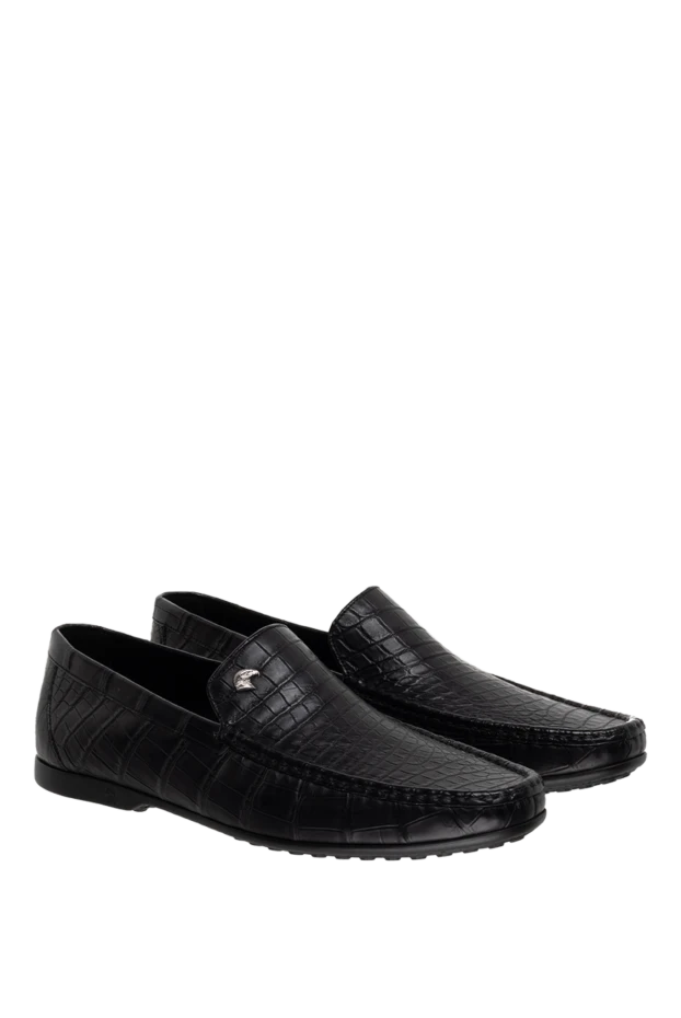 Stefano Ricci мокасины мужские из кожи аллигатора черные 173731 - фото 3