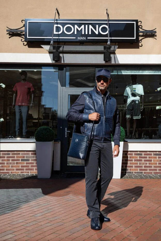 Stefano Ricci сникеры из кожи аллигатора синие мужские 173738 - фото 2