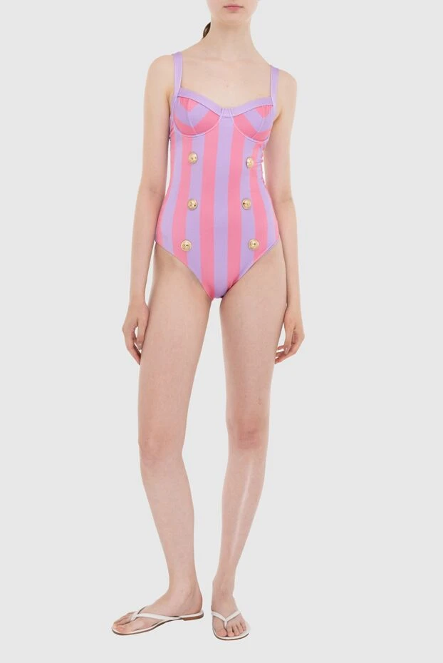 Balmain woman swimsuit made of polyamide and elastane pink for women купить с ценами и фото 173750 - photo 2