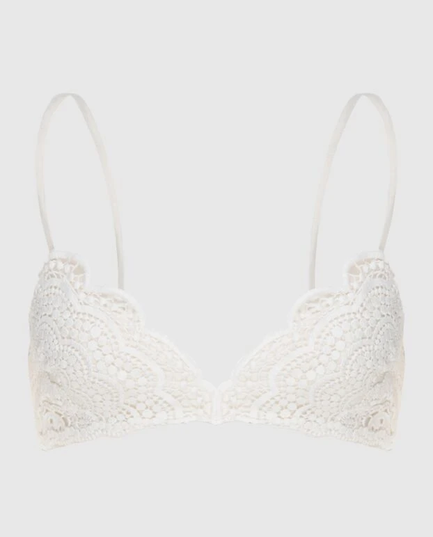 Браллет женский белый с кружевом - фото 1