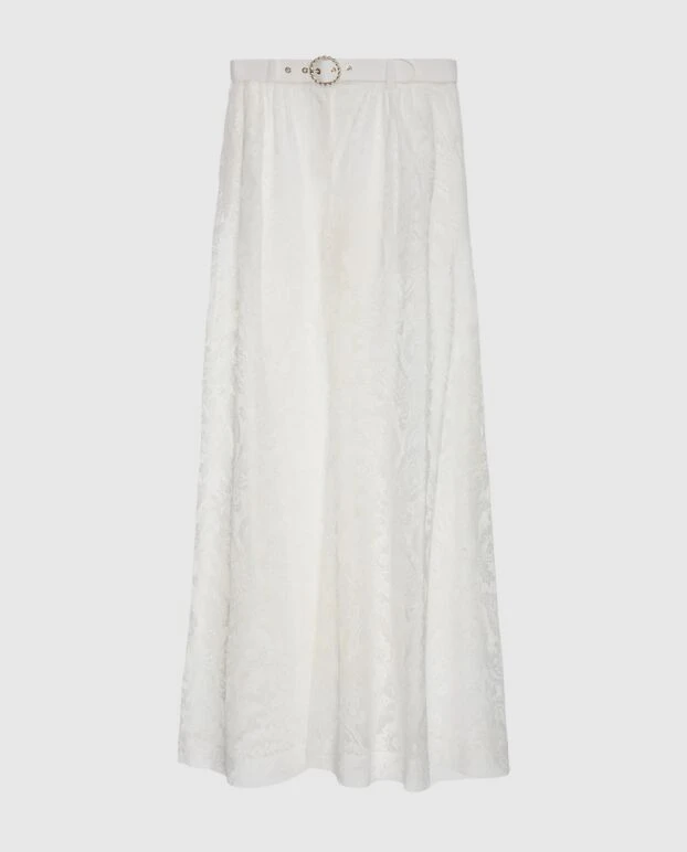 Брюки женские белые кружевные - фото 1