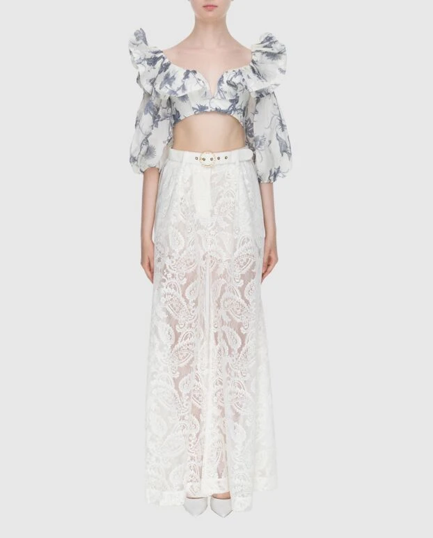 Брюки женские белые кружевные  - фото 2