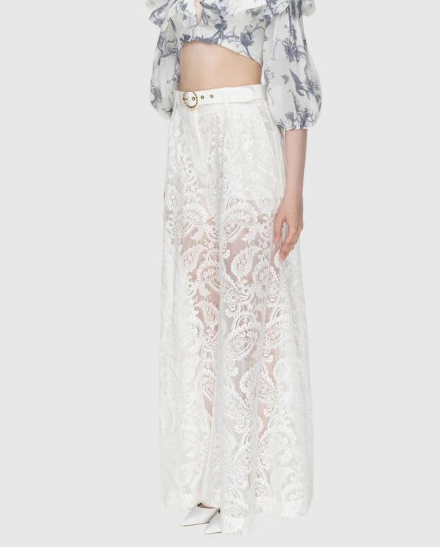 Zimmermann брюки женские белые кружевные  173791 - фото 3