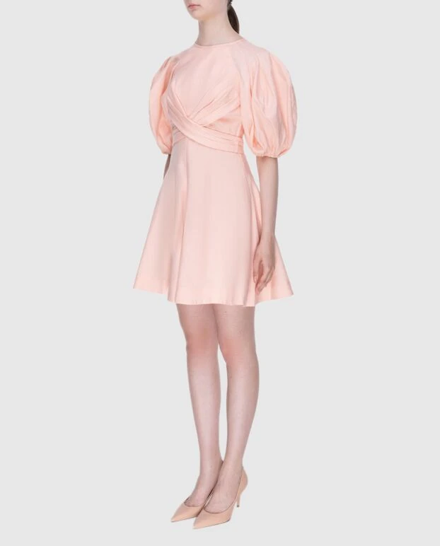 Zimmermann women's pink linen dress with puffed sleeves 173802 - photo 3