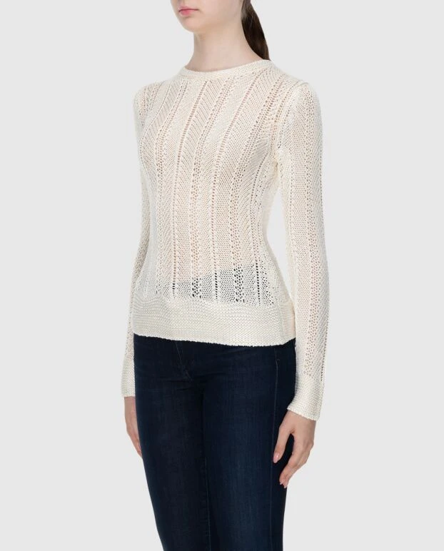 Zimmermann джемпер женский бежевый из фактурной вязки 173804 - фото 3