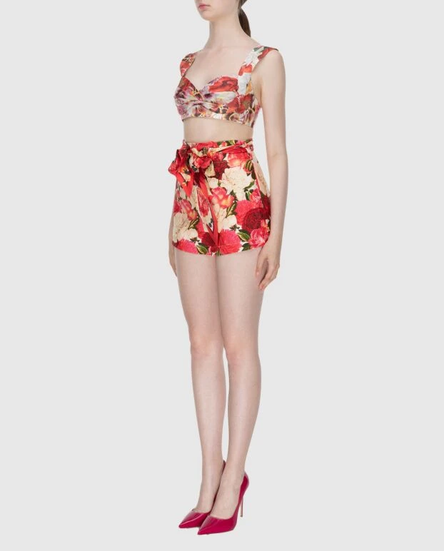 Zimmermann костюм женский красный и бежевый цветочный узор  173814 - фото 3