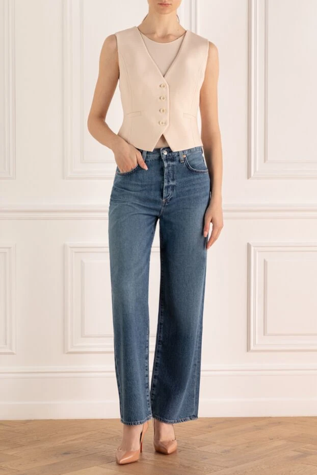 Zimmermann жилет женский бежевый классический на пуговицах 173816 - фото 2