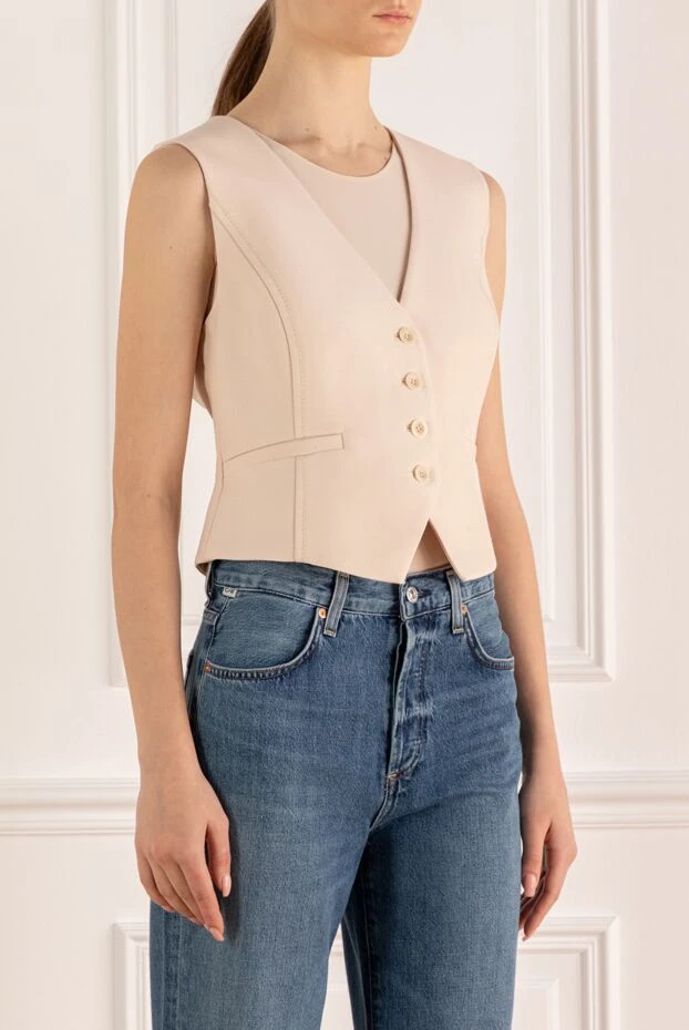 Zimmermann жилет женский бежевый классический на пуговицах 173816 - фото 3