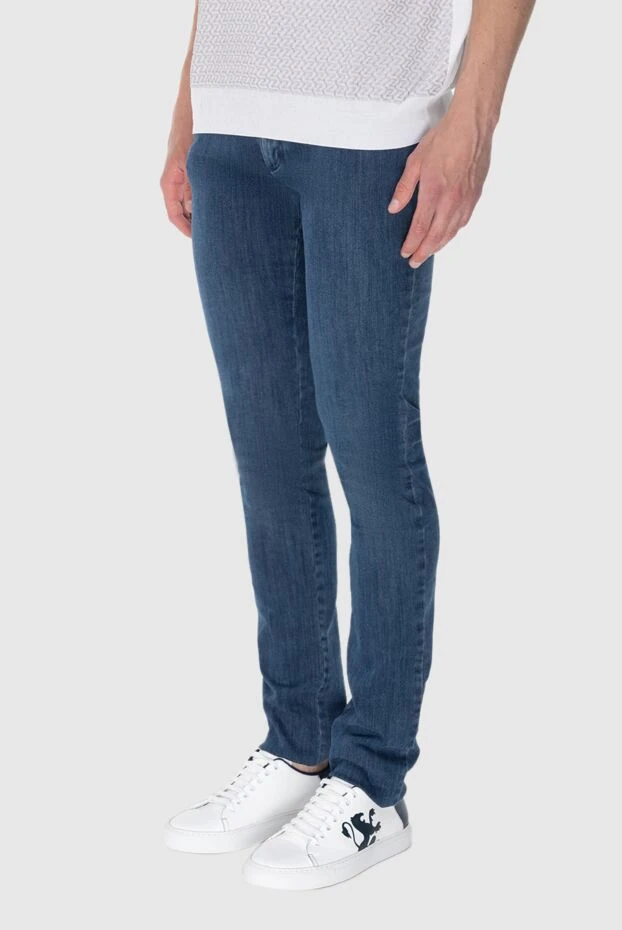 Zilli қызыл екпіні бар созылған джинсы шалбар 173841 - фото 3