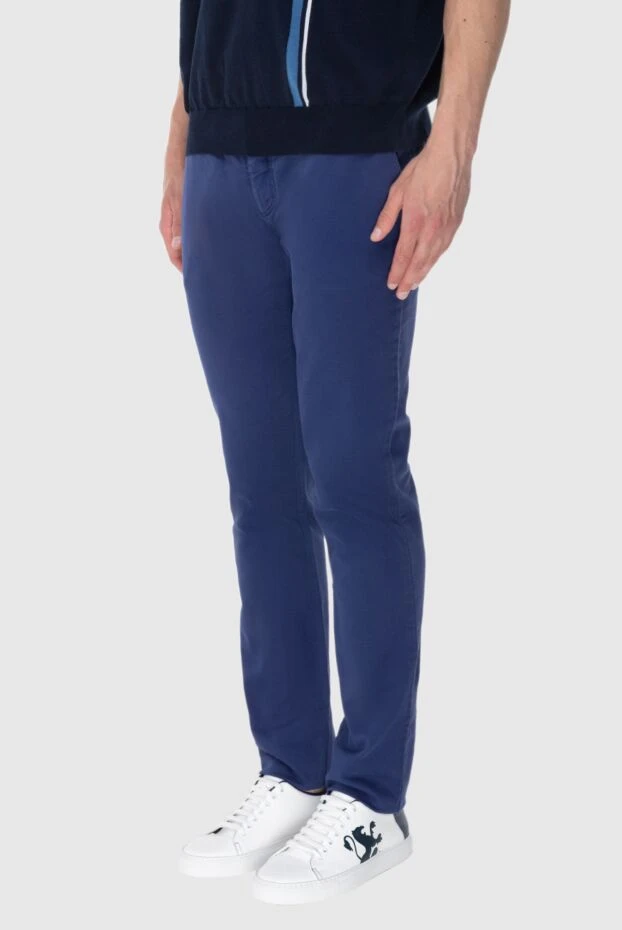 Zilli фирмалық патчпен қою көк түсті ерлер джинсы
 173845 - фото 3