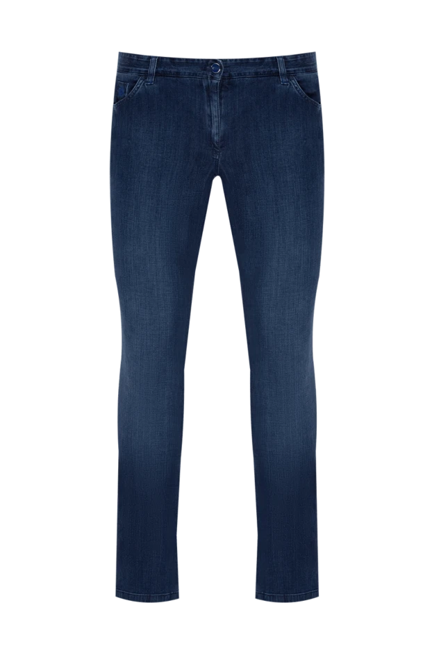 Zilli man blue cotton and polyamide jeans for men купить с ценами и фото 173846 - photo 1