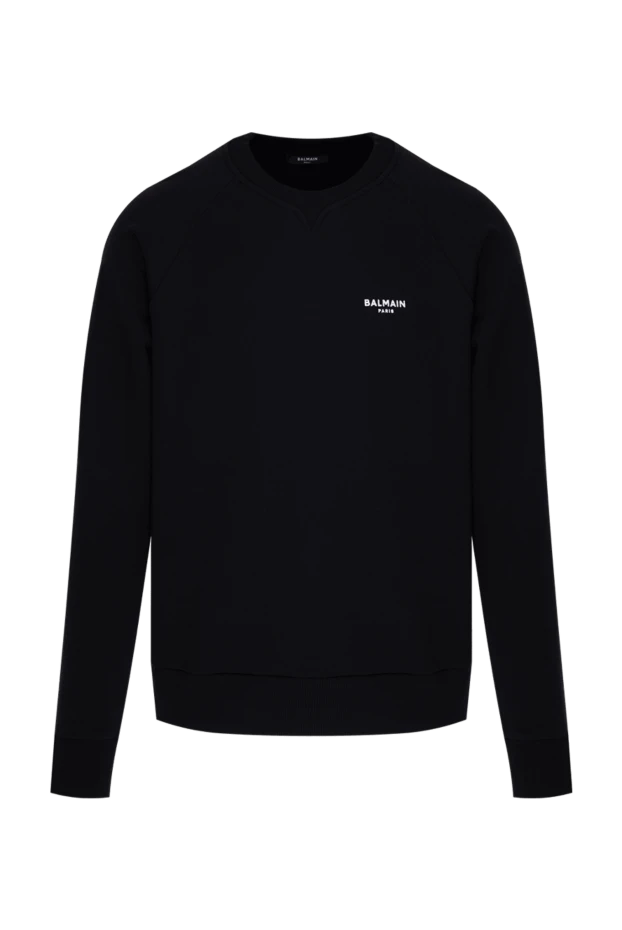 Balmain man black cotton sweatshirt for men купить с ценами и фото 173855 - photo 1