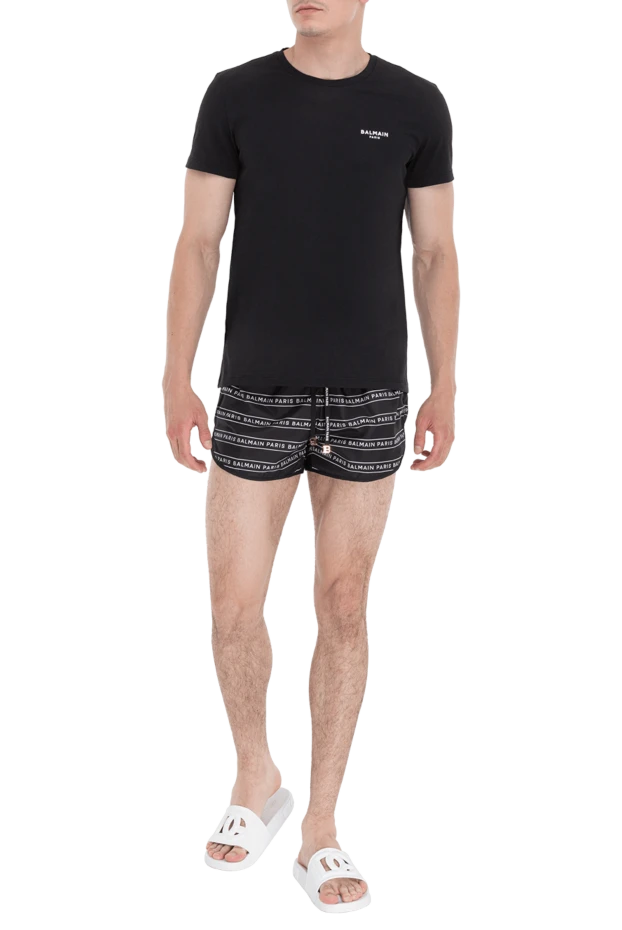 Balmain man black cotton t-shirt for men купить с ценами и фото 173857 - photo 2