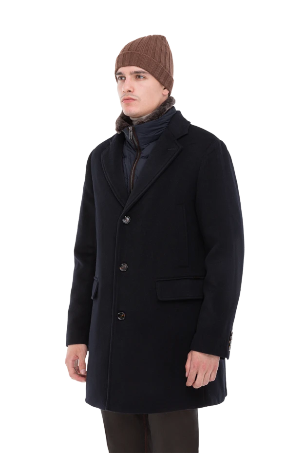 Moorer man men's blue cashmere coat 180223 - photo 3