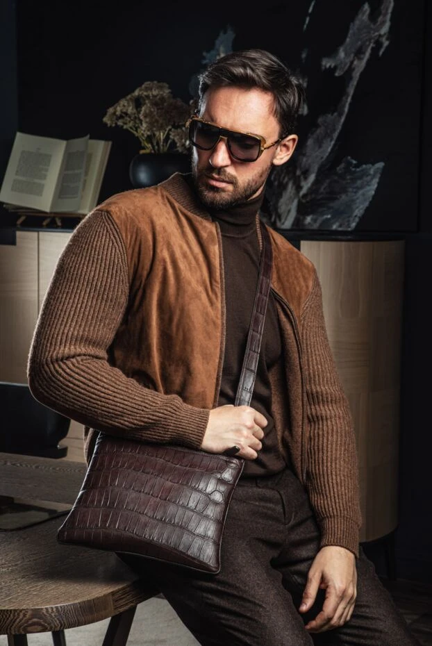 Balmain men's square sunglasses with golden frame 173882 - photo 3