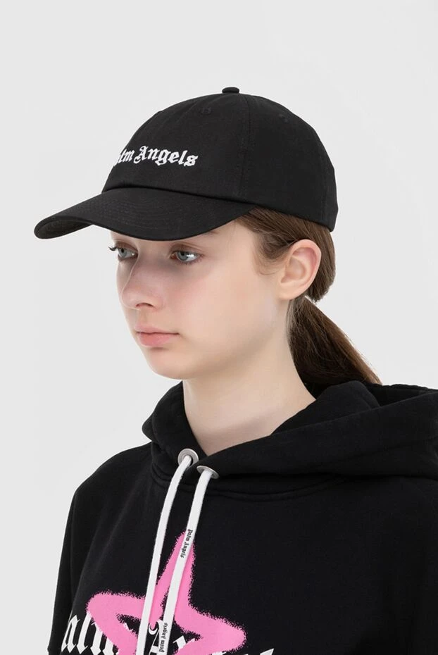 Palm Angels woman black cotton cap for women купить с ценами и фото 173952 - photo 2