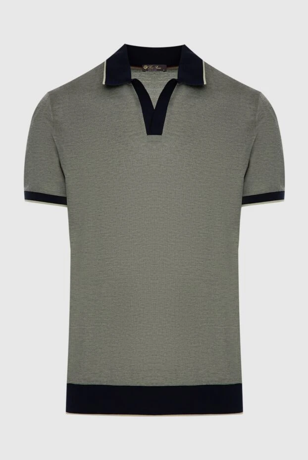 Loro Piana man cotton polo green for men купить с ценами и фото 173968 - photo 1