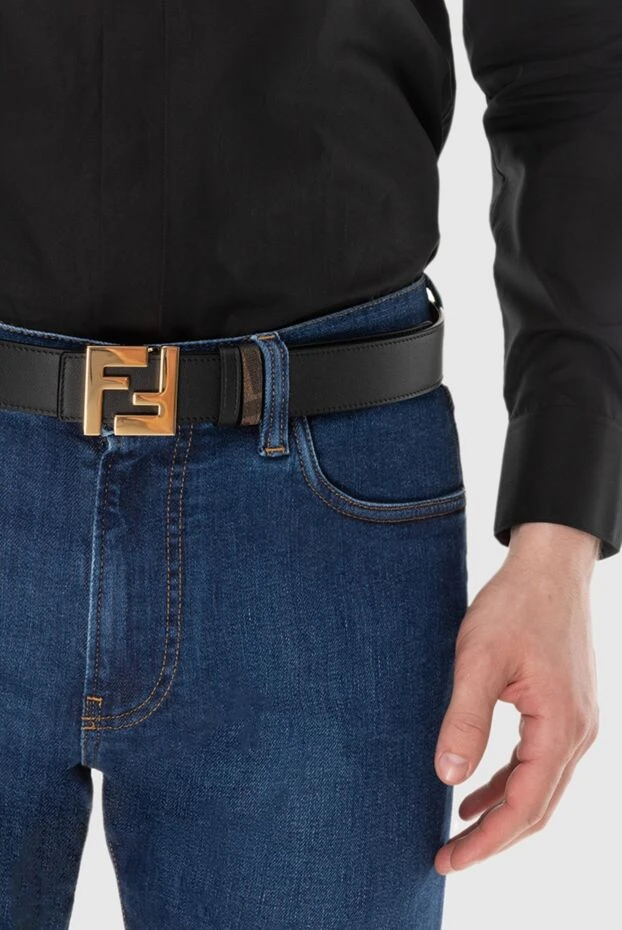 Fendi man black leather belt for men купить с ценами и фото 174023 - photo 2