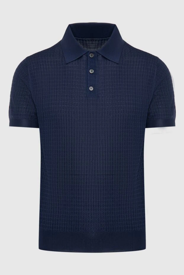 Corneliani man silk polo blue for men купить с ценами и фото 174034 - photo 1