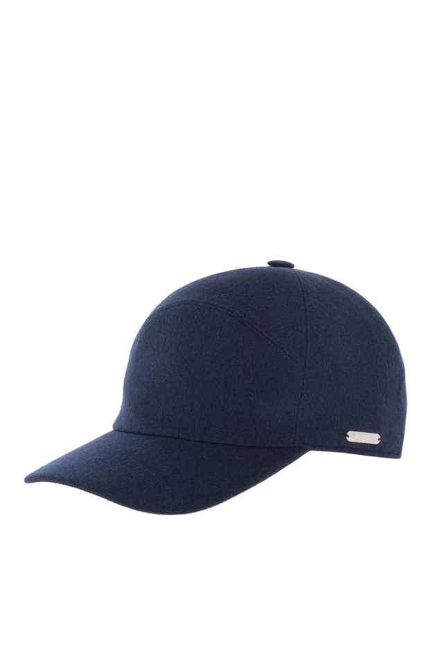 Loro Piana men's blue cap with metal logo 174038 - photo 3