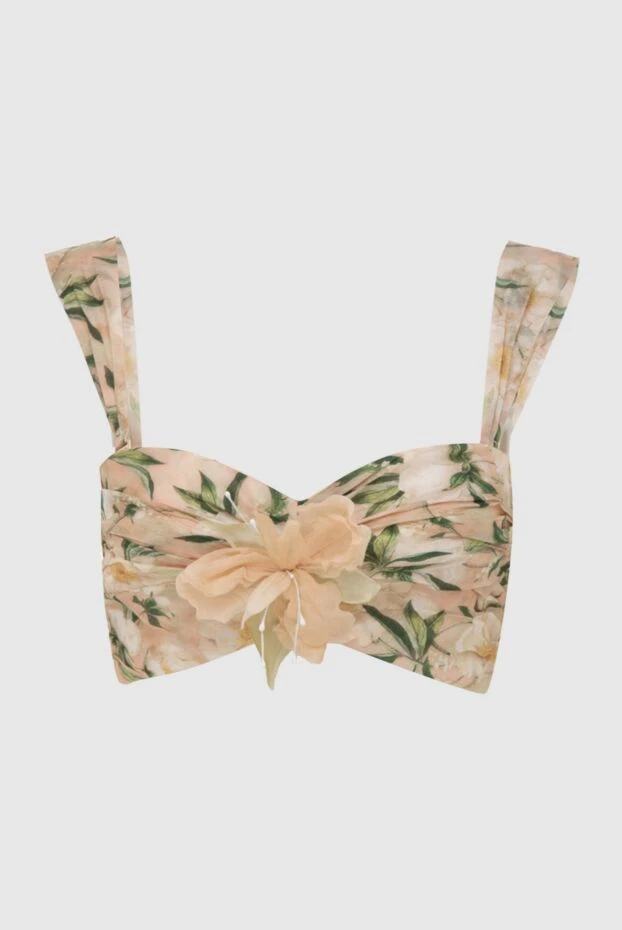 Гүлді өрнекті және лалагүлді әйелдерге арналған бежевый бралетт үсті - фото 1