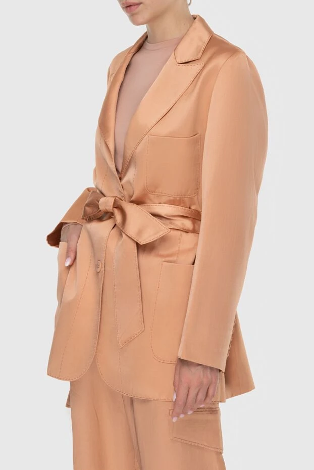 Zimmermann жакет длинный женский коричневый с поясом 174059 - фото 3