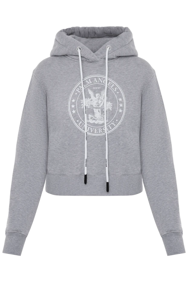 Palm Angels woman gray cotton hoodie for women купить с ценами и фото 174067 - photo 1