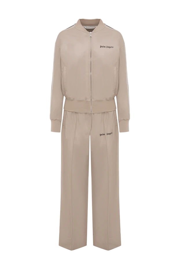 Palm Angels woman beige women's trouser suit made of genuine leather купить с ценами и фото 174071 - photo 1