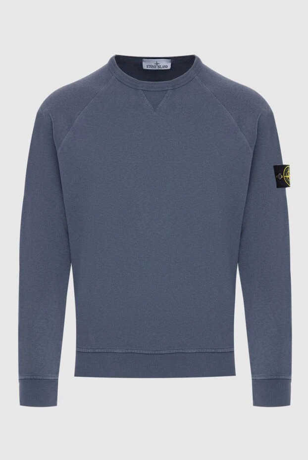 Stone Island man gray cotton sweatshirt for men купить с ценами и фото 174079 - photo 1