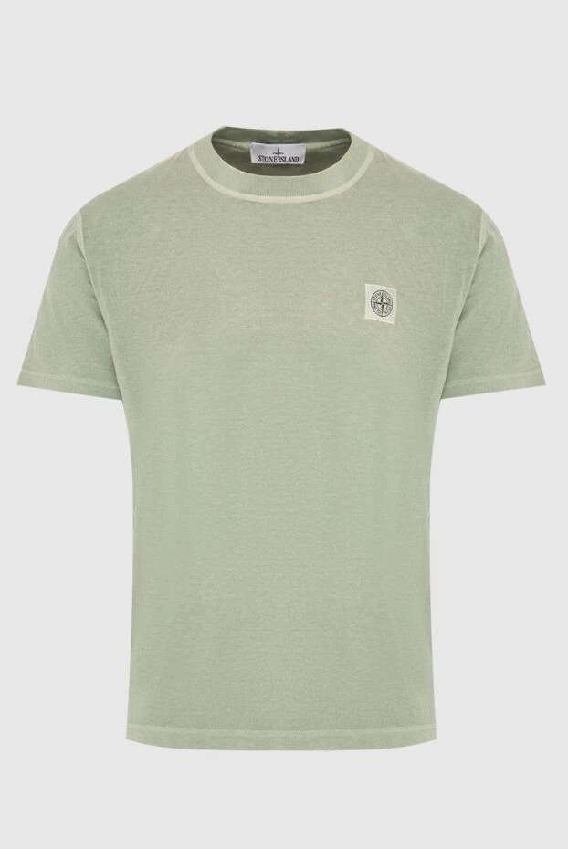 Stone Island man green cotton t-shirt for men купить с ценами и фото 174096 - photo 1