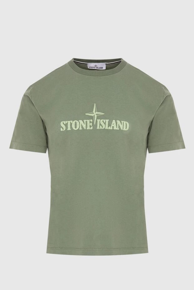 Stone Island man green cotton t-shirt for men купить с ценами и фото 174097 - photo 1