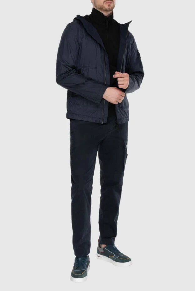 Stone Island man blue polyamide jacket for men купить с ценами и фото 174100 - photo 2