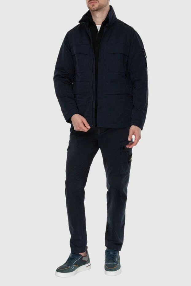 Stone Island man blue polyamide jacket for men купить с ценами и фото 174105 - photo 2