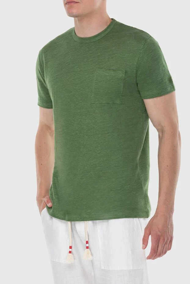 MC2 Saint Barth жасыл зығырдан жасалған ерлерге арналған футболка 174108 - фото 3