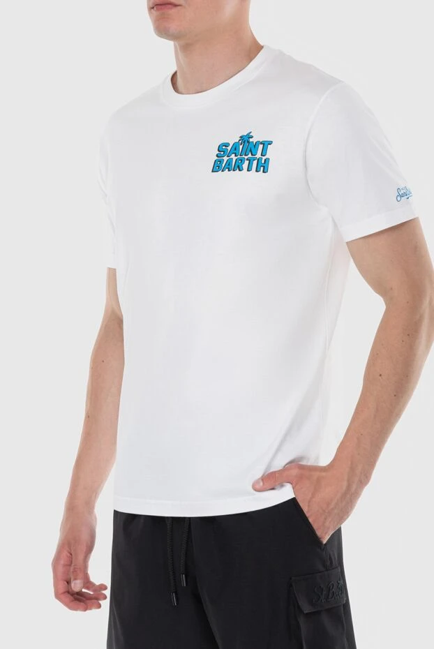 MC2 Saint Barth артқы жағында тропикалық смайлик және пальмалар бар ерлер футболкасы
 174118 - фото 3