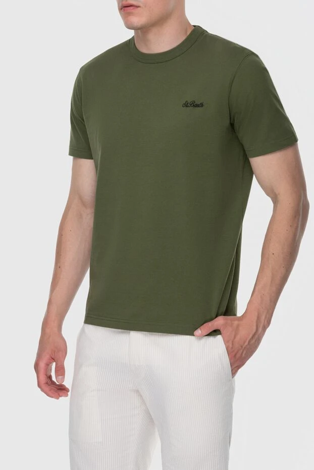 MC2 Saint Barth зәйтүн мақтадан жасалған, кеудеге кесте тігілген футболка 174127 - фото 3