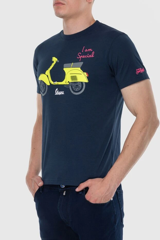 MC2 Saint Barth футболка с графикой vespa на груди и ярким акцентом в виде вышитой фразы 196562 - photo 3